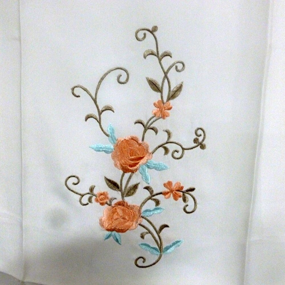 HQ SCARF FOR WOMEN 100% CDC SILK HAND MADE SPECIAL EMBROIDERED DESIGN 7906